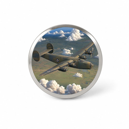 B-24 Liberator WWII United States Air Force Heavy Bomber Novelty Hat Backpack Lapel Pin