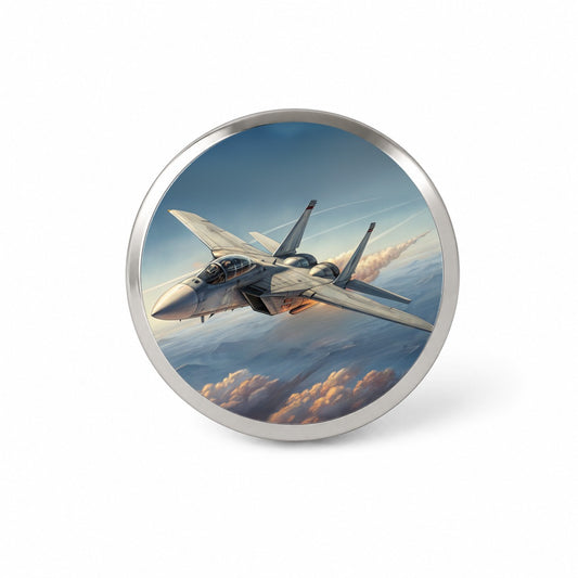 Tomcat Navy F-14 Air Superiority Plane In Flight Cold War Era Novelty Hat Backpack Lapel Pin