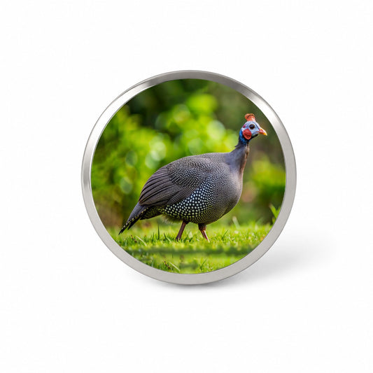 Guinea Fowl Photograph Novelty Hat Backpack Lapel Pin