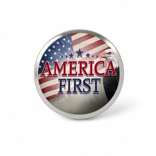 Patriotic America USA American Flag Bald Eagle Novelty Hat Backpack Lapel Pin