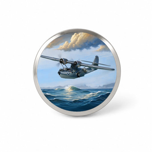 PBY Catalina Seaplane United States Navy Search Rescue WWII Novelty Hat Backpack Lapel Pin