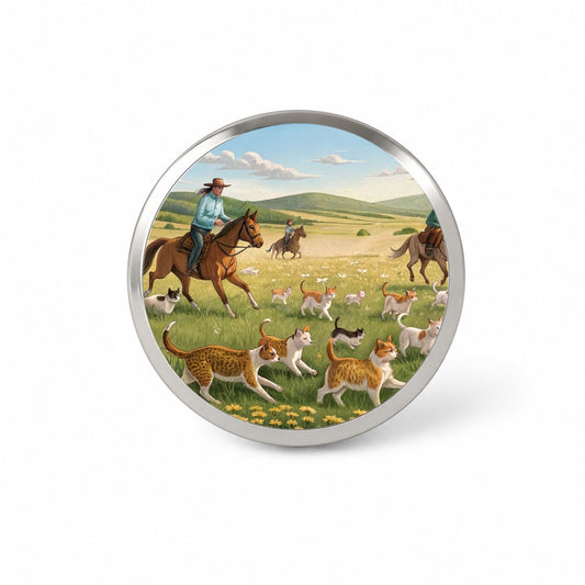 People Herding Cats Novelty Hat Backpack Lapel Pin