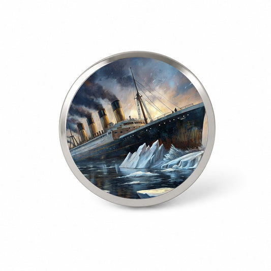 RMS Titanic Ship Hitting Iceberg Sinking Novelty Hat Backpack Lapel Pin