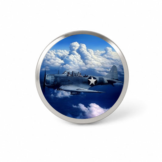 SBD Dauntless WWII United States Navy Dive Bomber Carrier Plane Novelty Hat Backpack Lapel Pin