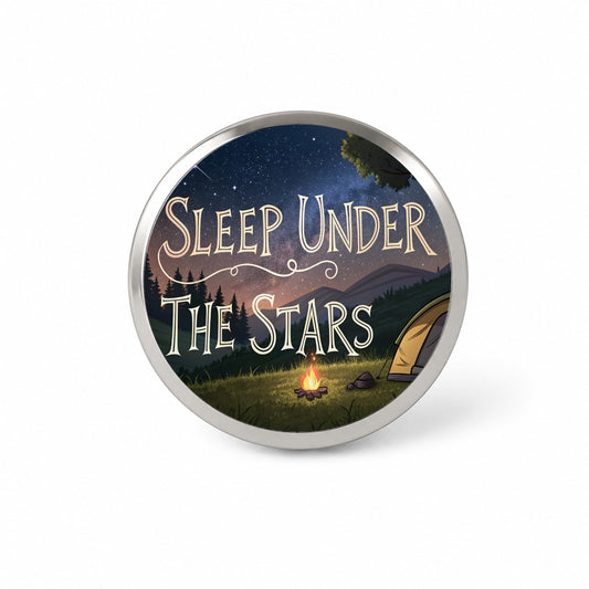 Sleep Under The Stars Camping Camper Novelty Hat Backpack Lapel Pin