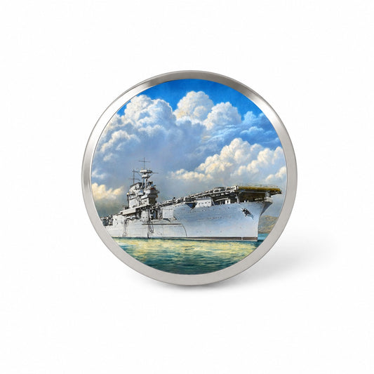 USS Yorktown Class Aircraft Carrier WWII US Navy Novelty Hat Backpack Lapel Pin