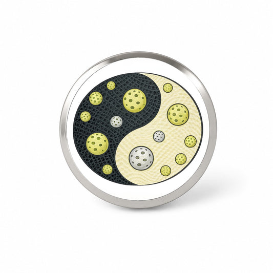 Yin Yang Funny Pickleball Pattern Novelty Hat Backpack Lapel Pin
