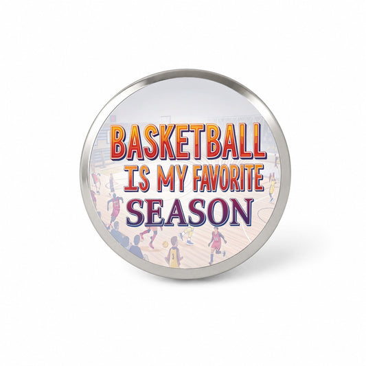 Basketball Is My Favorite Season Funny Novelty Hat Backpack Lapel Pin