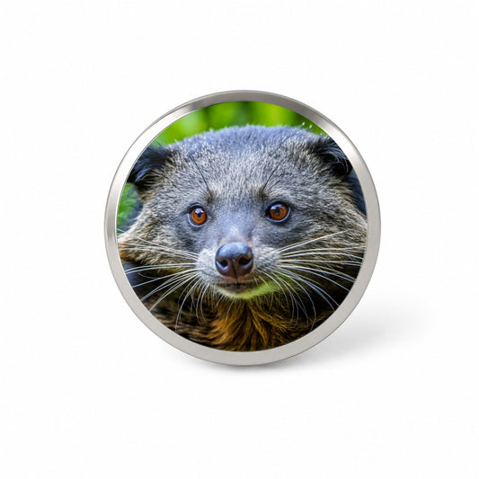 Binturong Bearcat Face Novelty Hat Backpack Lapel Pin
