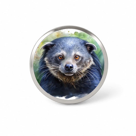 Binturong Bearcat Watercolor Style Novelty Hat Backpack Lapel Pin