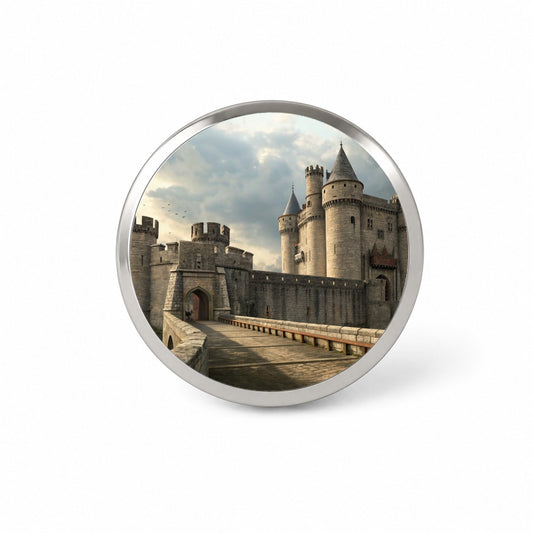Castle Medieval Fantasy Novelty Hat Backpack Lapel Pin
