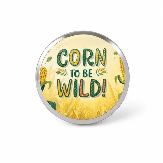 Corn To Be Wild Funny Novelty Hat Backpack Lapel Pin