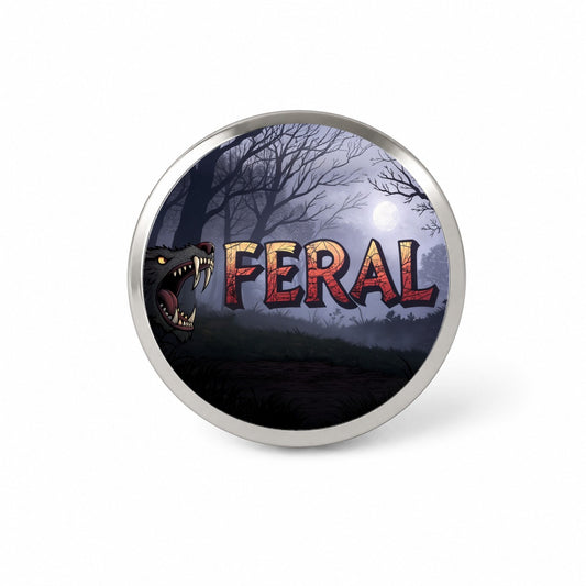 Feral Funny Animal Novelty Hat Backpack Lapel Pin