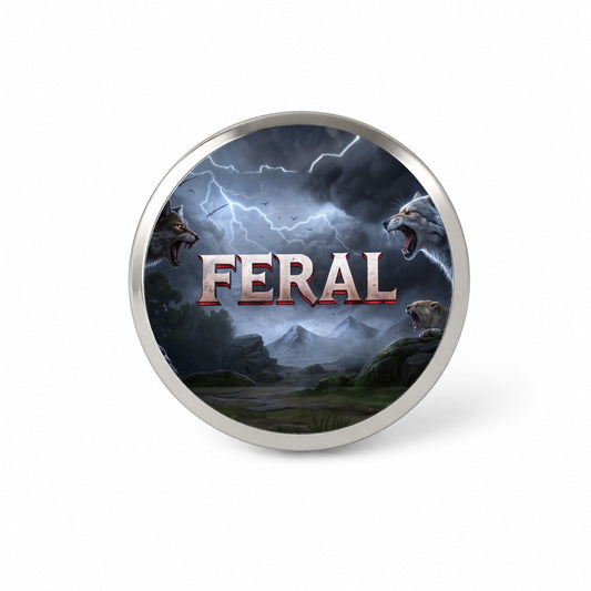 Feral Vicious Wolves Funny Novelty Hat Backpack Lapel Pin