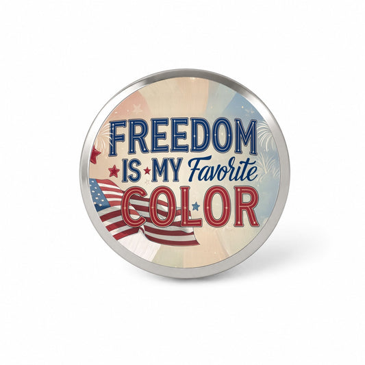Freedom Is My Favorite Color American Flag Patriotic Novelty Hat Backpack Lapel Pin