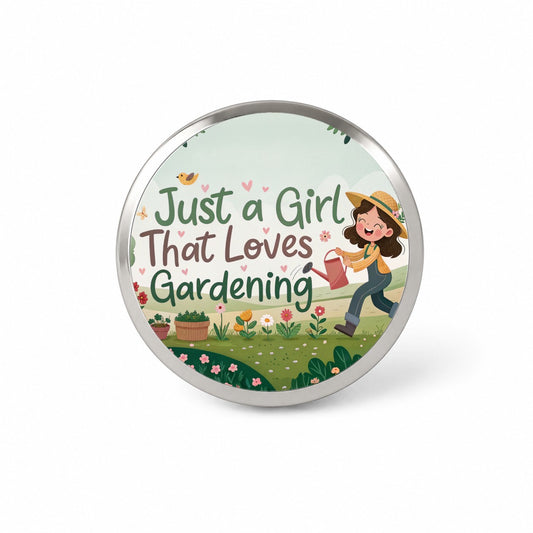 Just A Girl That Loves Gardening Cute Novelty Hat Backpack Lapel Pin