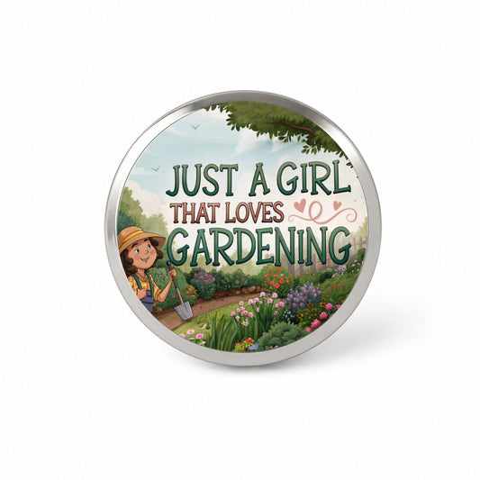 Just A Girl That Loves Gardening Funny Novelty Hat Backpack Lapel Pin