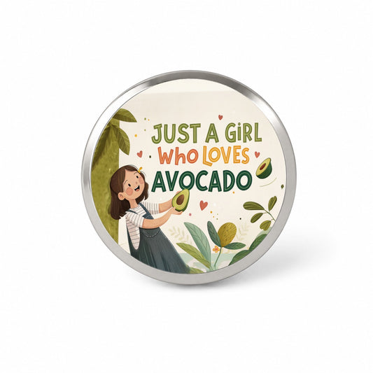Just A Girl Who Loves Avocado Cute Novelty Hat Backpack Lapel Pin
