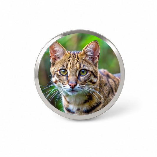 Kodkod Wild Cat Photo Novelty Hat Backpack Lapel Pin
