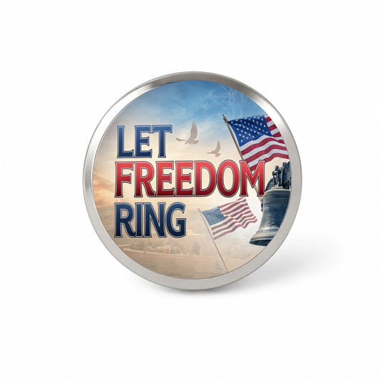 Let Freedom Ring Liberty Bell Patriotic Novelty Hat Backpack Lapel Pin