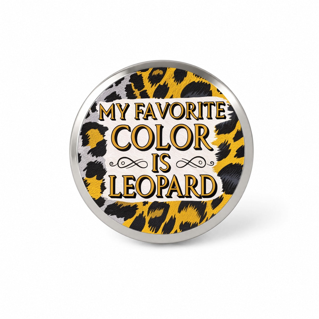 My Favorite Color Is Leopard Funny Novelty Hat Backpack Lapel Pin