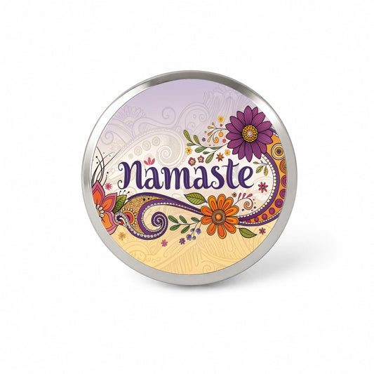 Namaste Flower Fun Retro Novelty Hat Backpack Lapel Pin