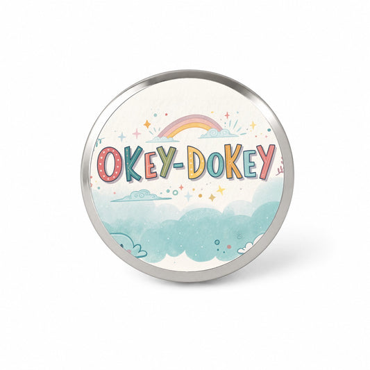 Okey Dokey Fun Colors Novelty Hat Backpack Lapel Pin