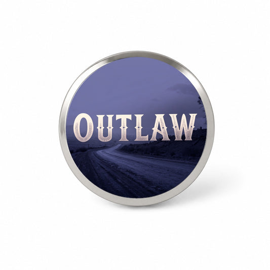 Outlaw Empty Highway Novelty Hat Backpack Lapel Pin