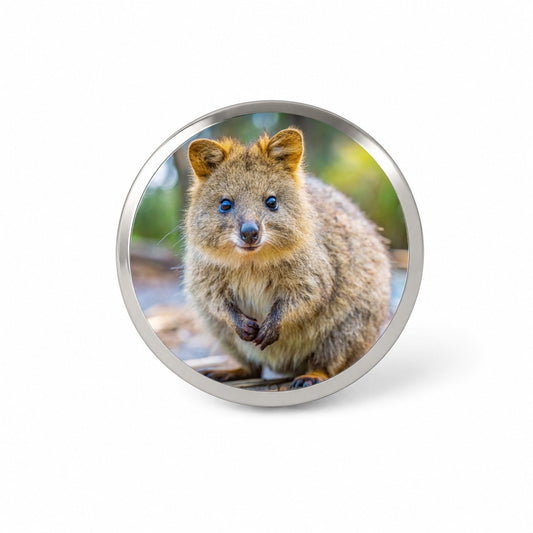 Quokka Photo Novelty Hat Backpack Lapel Pin