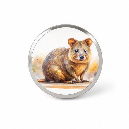 Quokka Watercolor Novelty Hat Backpack Lapel Pin
