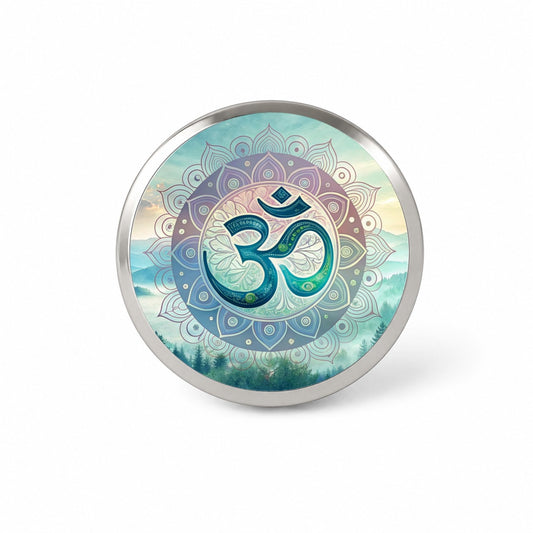 Yoga Om Aum Mandala Nature Symbol Novelty Hat Backpack Lapel Pin