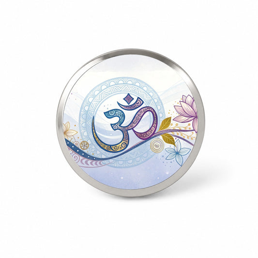 Yoga Om Aum Symbol Lotus Floral Novelty Hat Backpack Lapel Pin