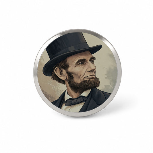 Abraham Lincoln Portrait Novelty Hat Backpack Lapel Pin