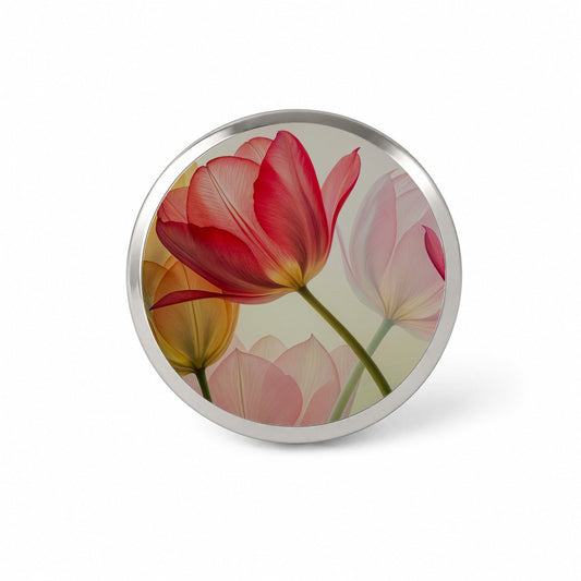 Abstract Tulips Novelty Hat Backpack Lapel Pin