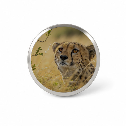 African Cheetah Safari Wildlife Novelty Hat Backpack Lapel Pin