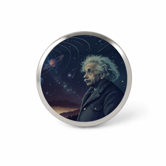 Albert Einstein Genius Space Novelty Hat Backpack Lapel Pin
