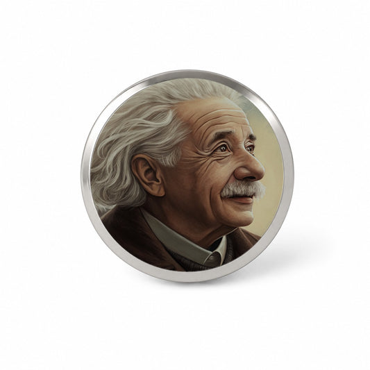 Albert Einstein Vintage Scientist Novelty Hat Backpack Lapel Pin