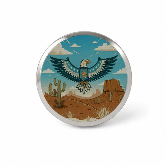American Eagle Western Southwestern Novelty Hat Backpack Lapel Pin
