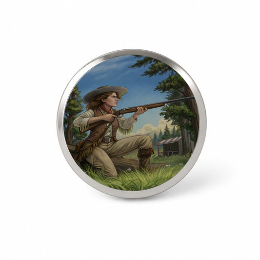 Annie Oakley Cowgirl Novelty Hat Backpack Lapel Pin