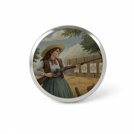 Annie Oakley Wild West Novelty Hat Backpack Lapel Pin