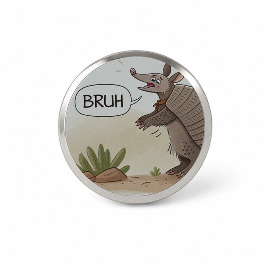 Armadillo Bruh Funny Novelty Hat Backpack Lapel Pin