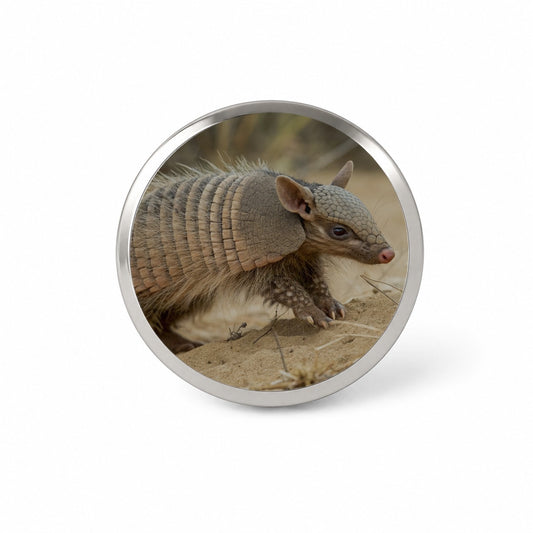 Armadillo in Nature Novelty Hat Backpack Lapel Pin