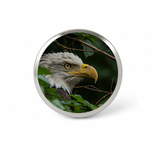 Bald Eagle Wildlife Portrait Novelty Hat Backpack Lapel Pin