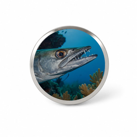 Barracuda Fish Ocean Wildlife Novelty Hat Backpack Lapel Pin