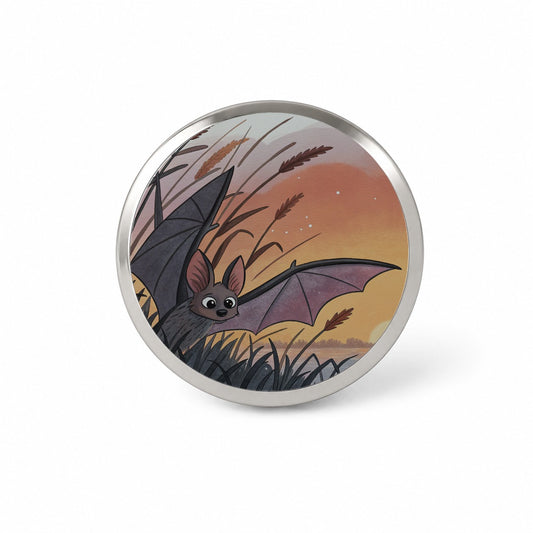 Bat Wildlife At Sunset Novelty Hat Backpack Lapel Pin