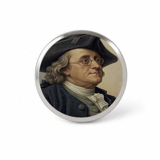 Benjamin Franklin Inventor Novelty Hat Backpack Lapel Pin