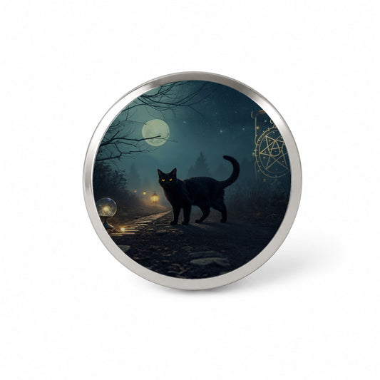 Black Cat Tarot Mystic Novelty Hat Backpack Lapel Pin
