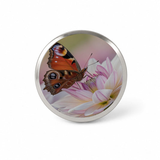 Butterfly Wildflower Garden Scene Novelty Hat Backpack Lapel Pin