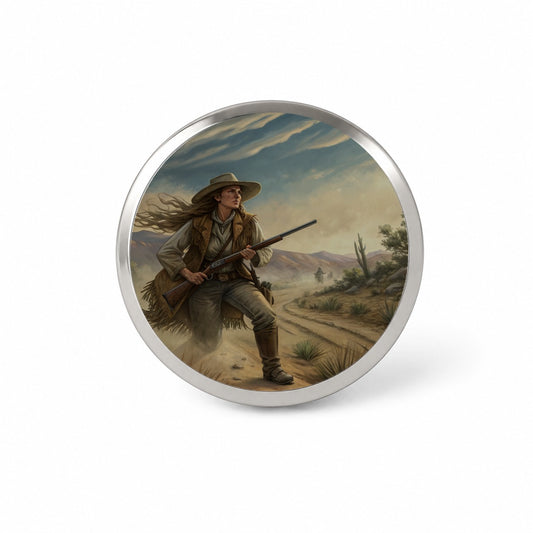 Calamity Jane Wild West Novelty Hat Backpack Lapel Pin