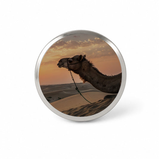 Camel Desert At Sunset Novelty Hat Backpack Lapel Pin